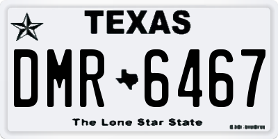 TX license plate DMR6467