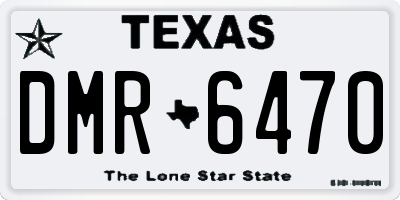 TX license plate DMR6470
