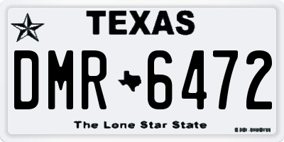 TX license plate DMR6472
