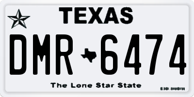 TX license plate DMR6474