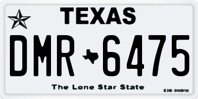 TX license plate DMR6475