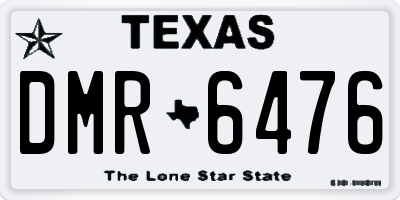 TX license plate DMR6476