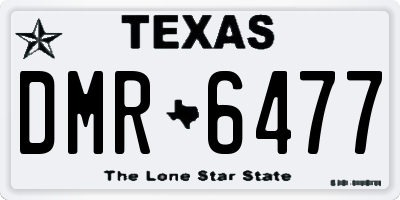 TX license plate DMR6477