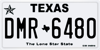 TX license plate DMR6480