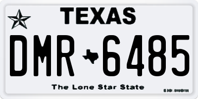 TX license plate DMR6485