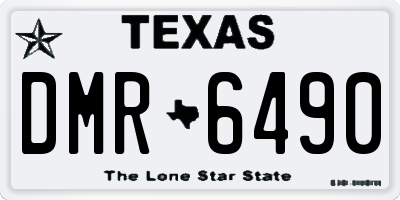TX license plate DMR6490