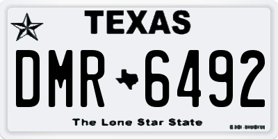 TX license plate DMR6492