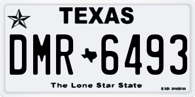 TX license plate DMR6493