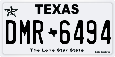 TX license plate DMR6494