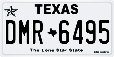 TX license plate DMR6495