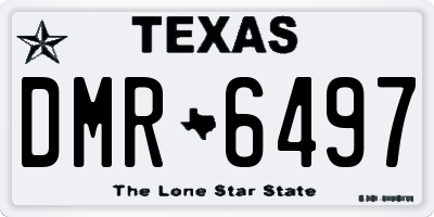 TX license plate DMR6497
