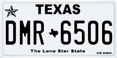 TX license plate DMR6506
