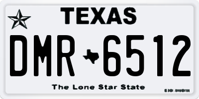 TX license plate DMR6512