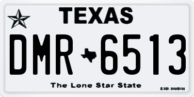 TX license plate DMR6513
