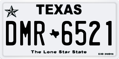 TX license plate DMR6521