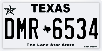 TX license plate DMR6534