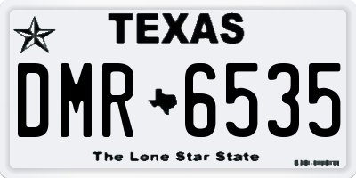 TX license plate DMR6535