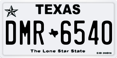 TX license plate DMR6540