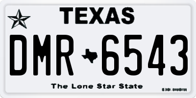 TX license plate DMR6543