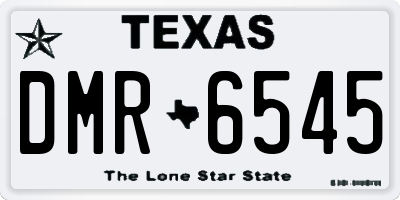 TX license plate DMR6545