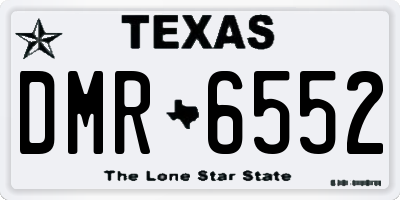 TX license plate DMR6552