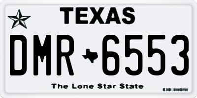 TX license plate DMR6553