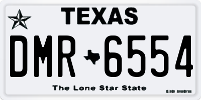 TX license plate DMR6554