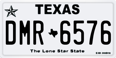 TX license plate DMR6576
