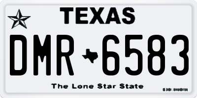 TX license plate DMR6583