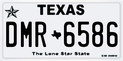 TX license plate DMR6586