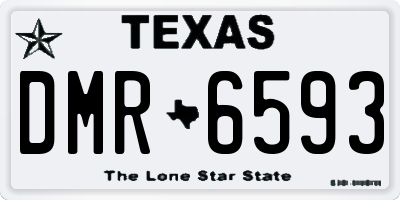 TX license plate DMR6593