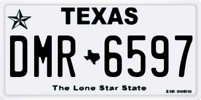 TX license plate DMR6597