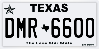 TX license plate DMR6600