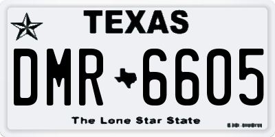 TX license plate DMR6605