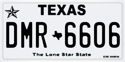 TX license plate DMR6606