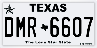 TX license plate DMR6607