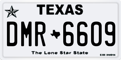 TX license plate DMR6609