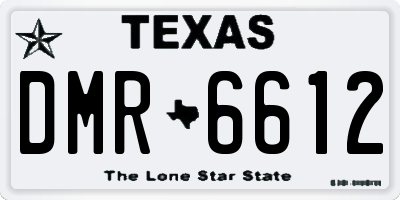 TX license plate DMR6612