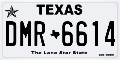 TX license plate DMR6614