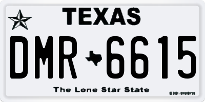 TX license plate DMR6615