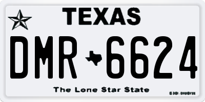 TX license plate DMR6624