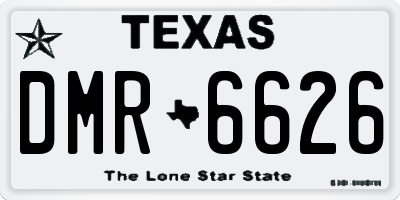 TX license plate DMR6626