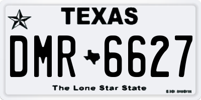 TX license plate DMR6627