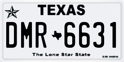 TX license plate DMR6631