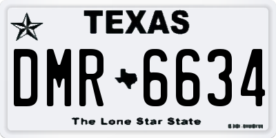 TX license plate DMR6634