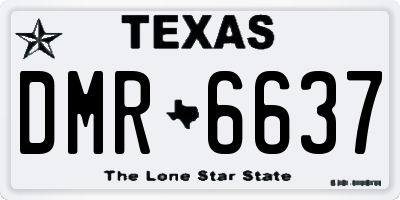 TX license plate DMR6637