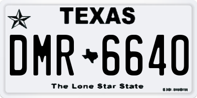 TX license plate DMR6640
