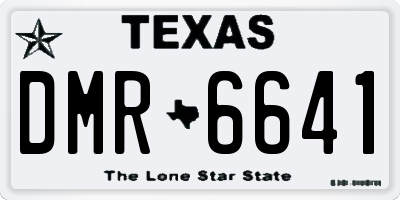 TX license plate DMR6641