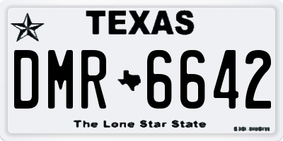 TX license plate DMR6642