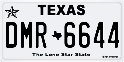 TX license plate DMR6644